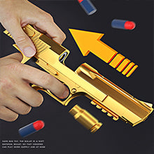 Golden Desert Eagle Soft Bullet Toy Gun: A Great Choice for Experience the Fun of Real Shootin