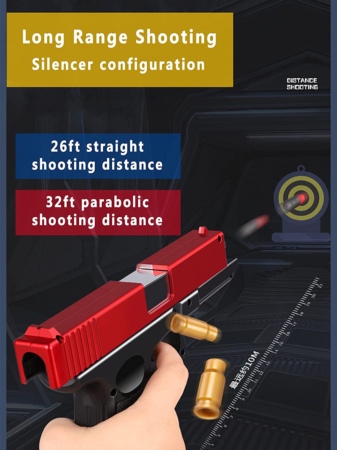 Speelgoedpistool, nieuw opgewaardeerd drum speelgoedpistool met grote capaciteit, kan zachte kogelaccessoires, speelgoedpistolen jongens verrassende cadeau dragen