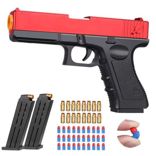 Toy Gun,  EVA Safety Foam Soft Bullet, Hand-pull slide to simulate real ejection