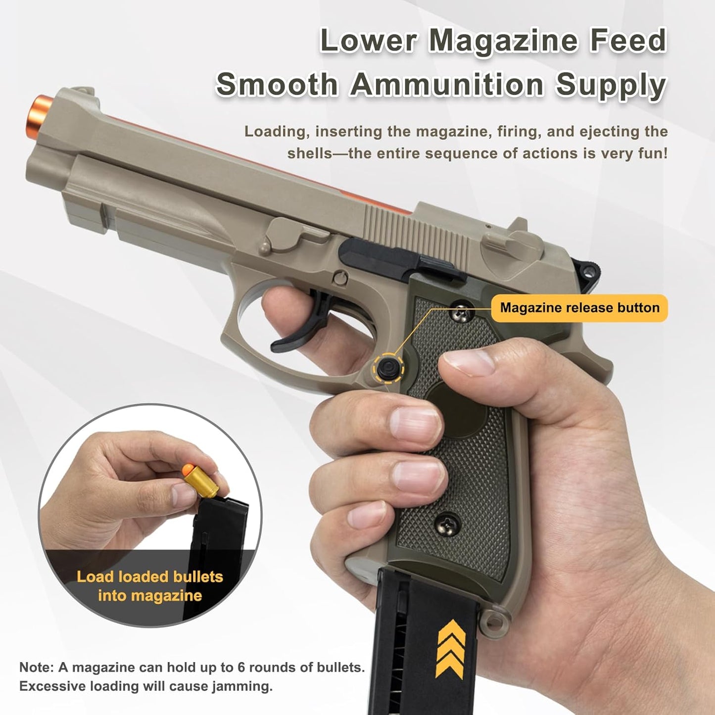 Beretta Toy guns, Semi-automatic Shell ejecting Toy Guns That Look Real-