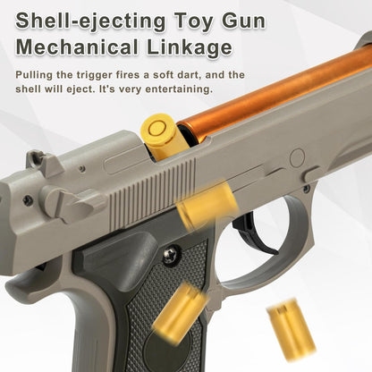 Toy Guns for Boys, semi-automatische shell die speelgoedpistolen uitwerpen die er echt uitzien, nep speelgoedmodel stress shot speelgoedpistool pistool beste cadeau voor kinderen jongens grils 8+