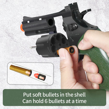 Revolver speelgoedpistool Eva Soft Bullets, Surprise Gift for Boys and Girls 12+