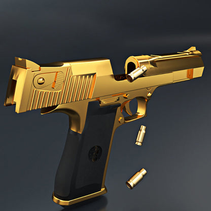 Pistola giocattolo Desert Eagle, proiettile morbido in schiuma di sicurezza EVA, pistole giocattolo per ragazzi 8-12 (edizione limitata Gold)