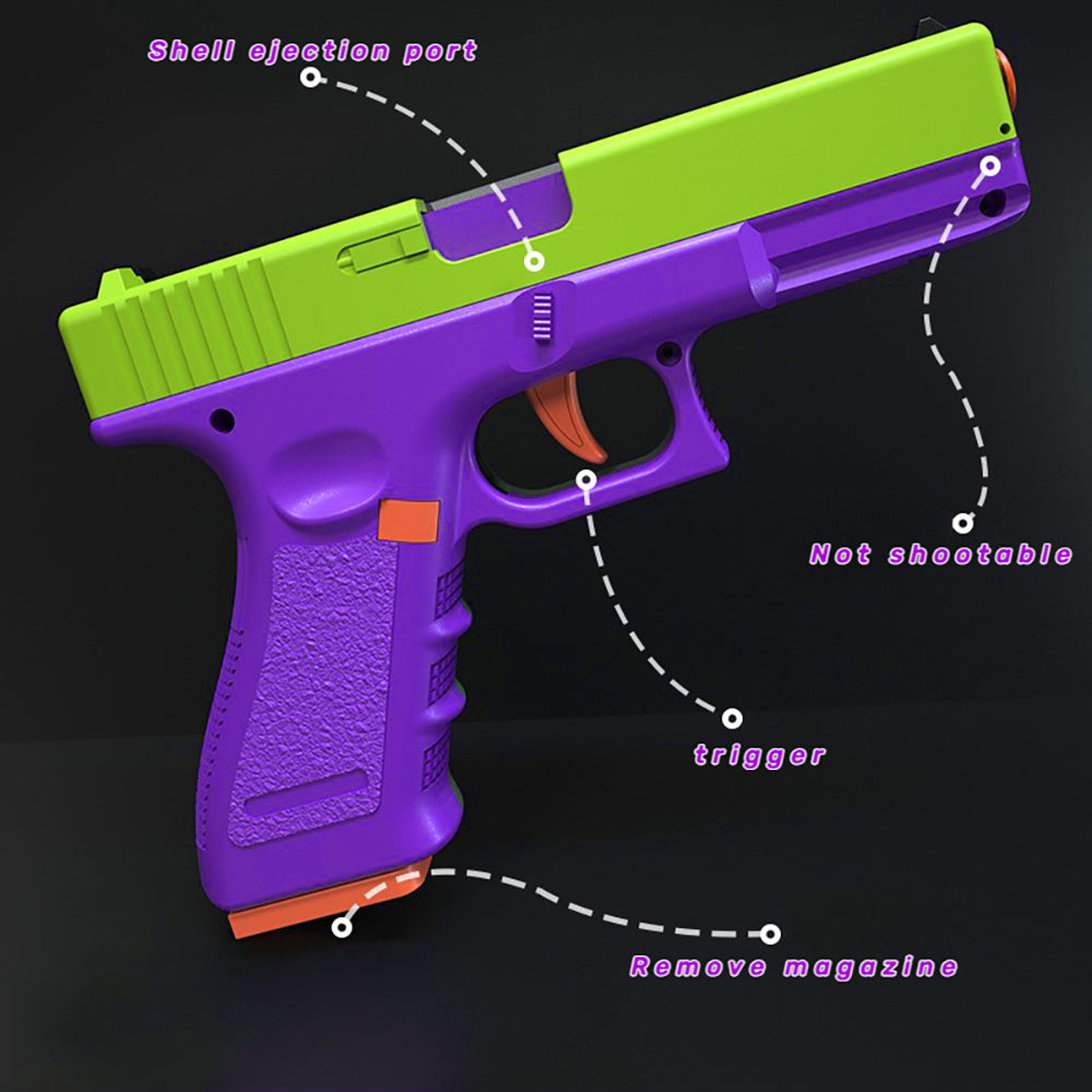 Gun jouet G21 imprimé en 3D, pistolet agité / un bon pistolet pour la décompression, peut recharger mais ne peut pas tirer, pour la famille et les amis