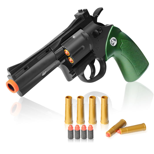 Revolver Toy Gun Eva Soft Bullets, Cadeau surprise pour les garçons et les filles 12+