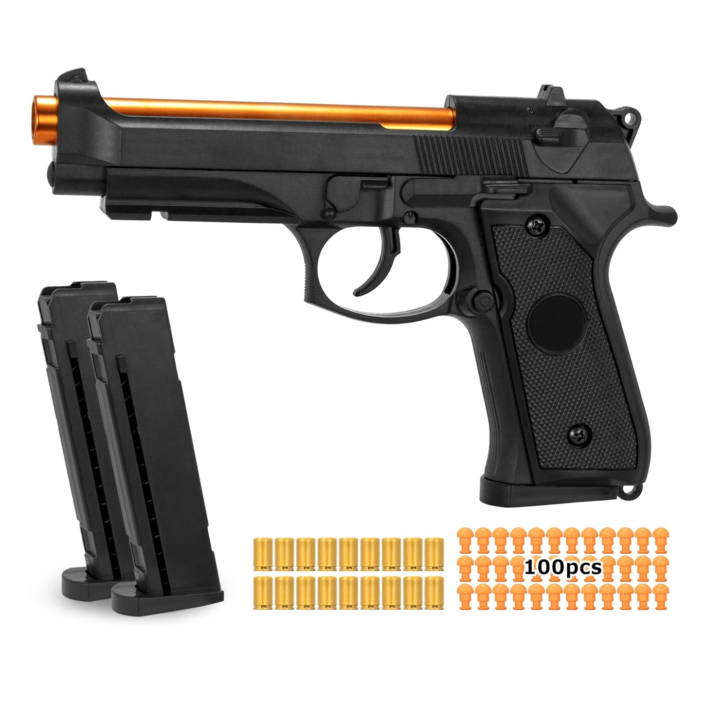 Toy Guns for Boys, semi-automatische shell die speelgoedpistolen uitwerpen die er echt uitzien, nep speelgoedmodel stress shot speelgoedpistool pistool beste cadeau voor kinderen jongens grils 8+