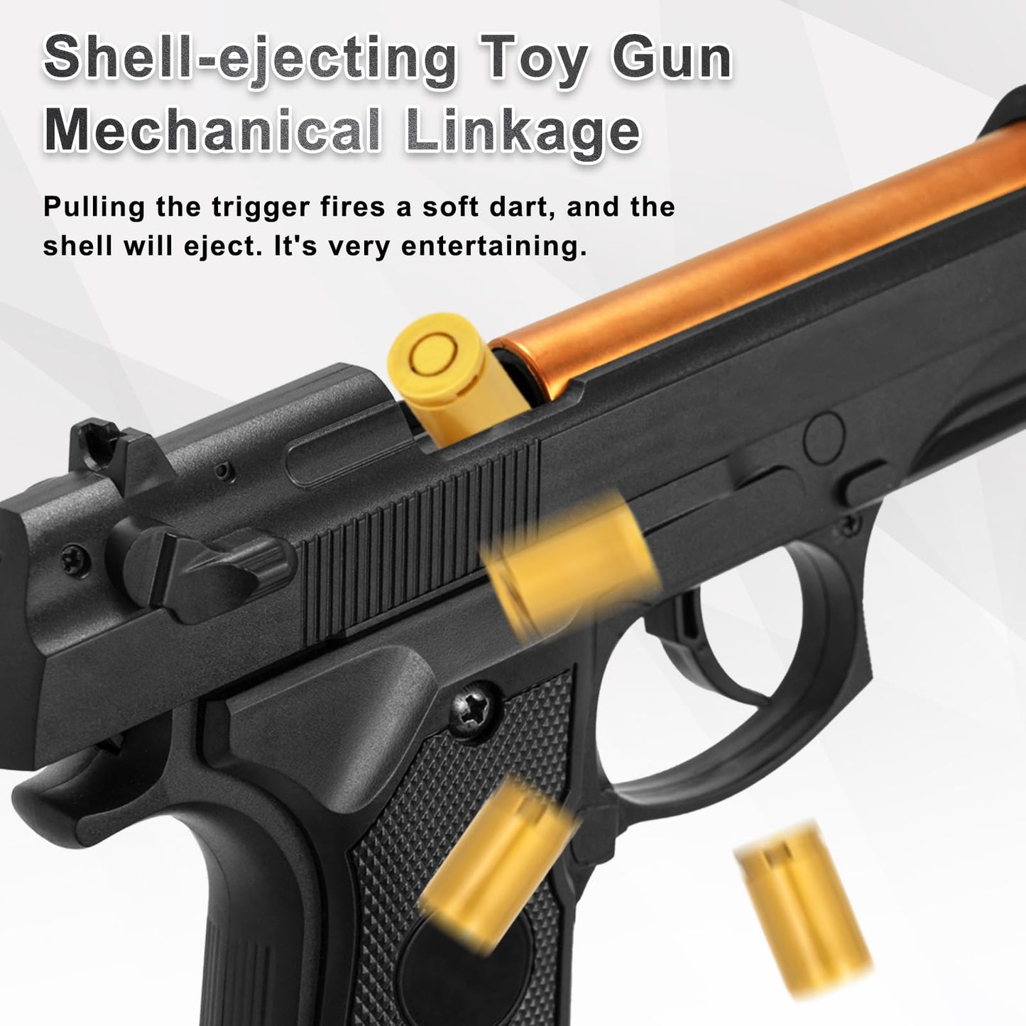 Toy Guns for Boys, semi-automatische shell die speelgoedpistolen uitwerpen die er echt uitzien, nep speelgoedmodel stress shot speelgoedpistool pistool beste cadeau voor kinderen jongens grils 8+