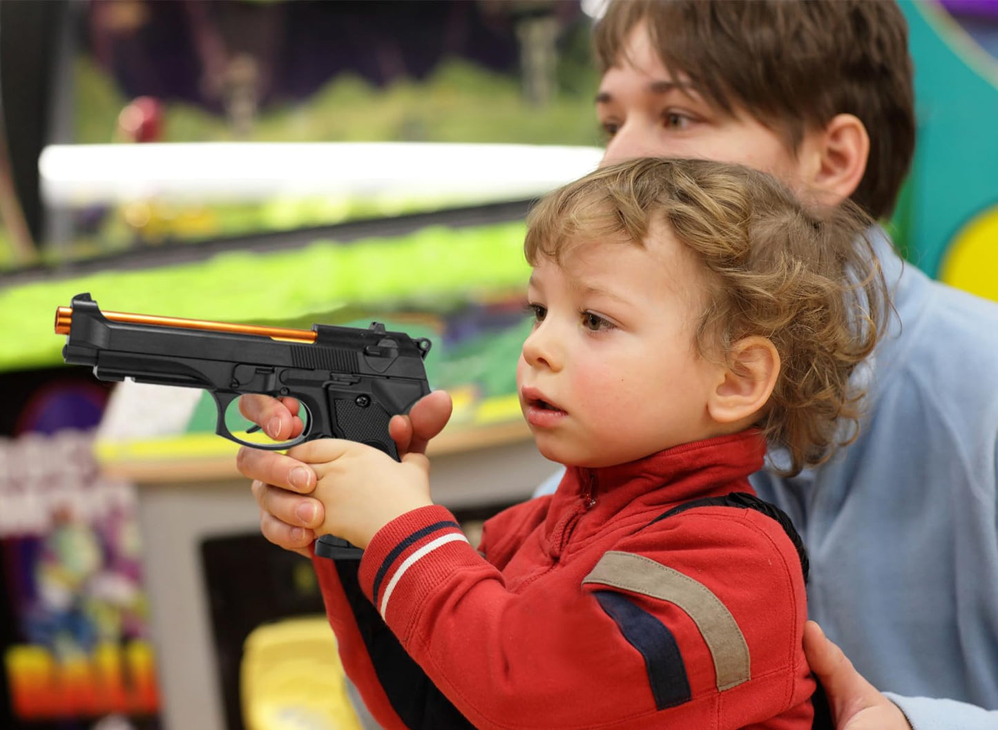 Pistolas de juguete para niños, pistolas de juguete de expulsión semiautomática de conchas que se ven reales, modelo de juguete falso, se dispararon a la pistola de pistola de juguete Best For Kids Boys Grils 8+